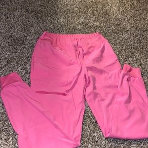 XS pink jogger scrubs